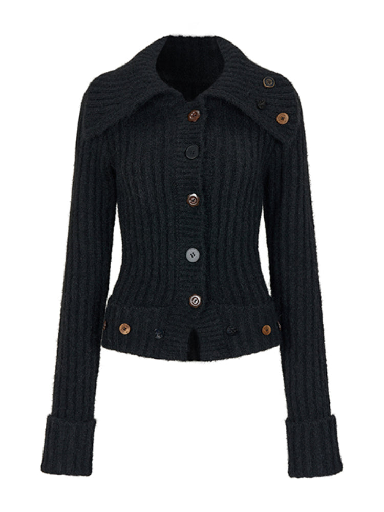 Wool Button Knitted Cardigan - CHINASQUAD