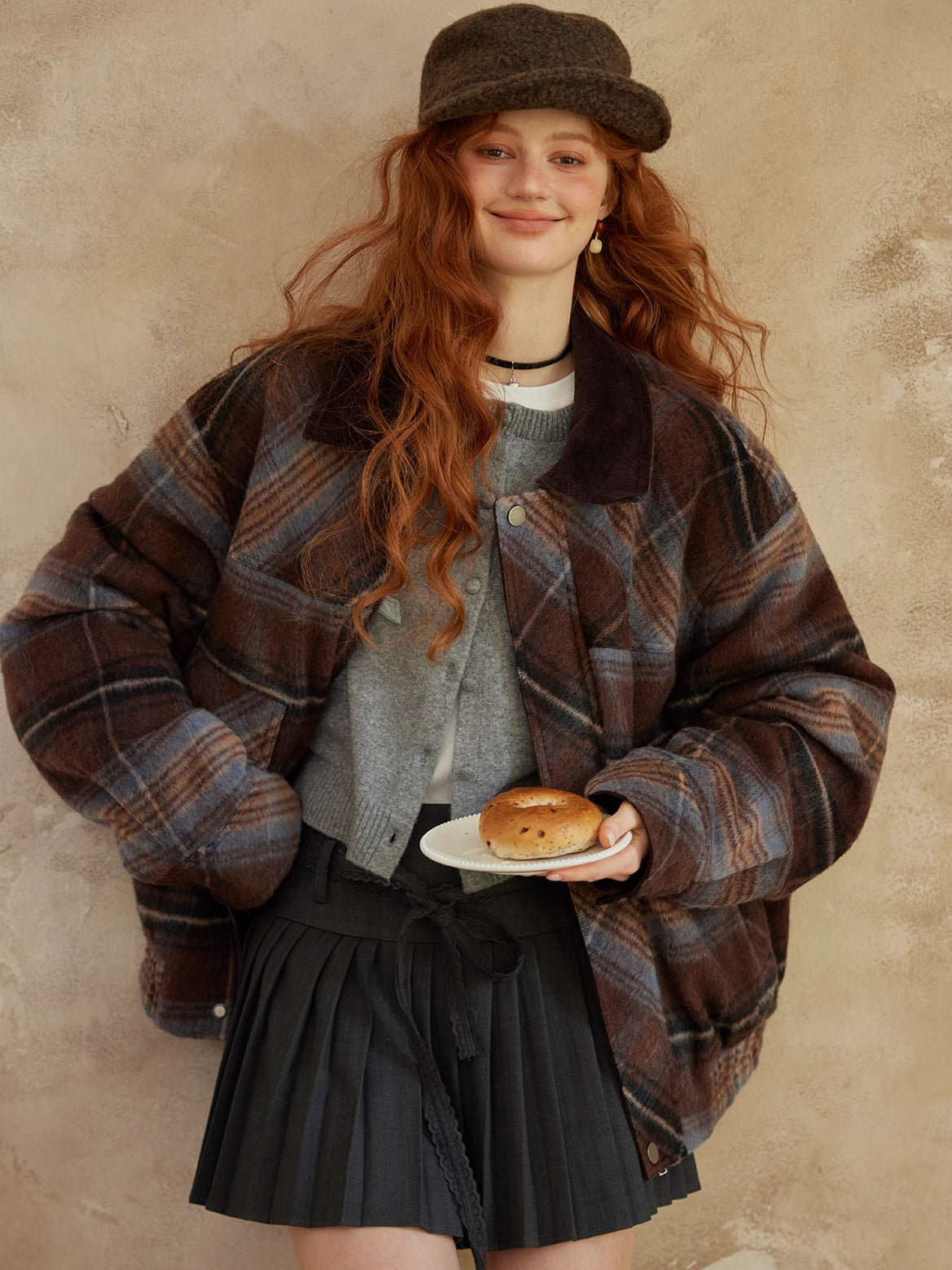 Maillard Vintage Plaid Wool-Blend Overshirt Jacket