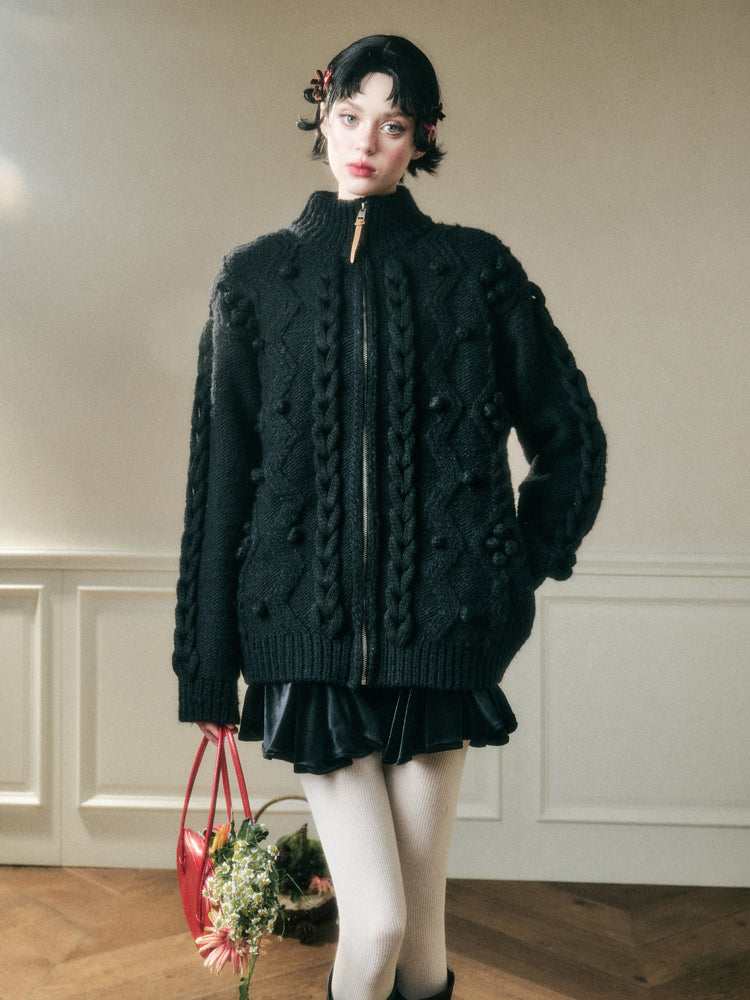 Wool Blend Cream Cloud Coat - CHINASQUAD