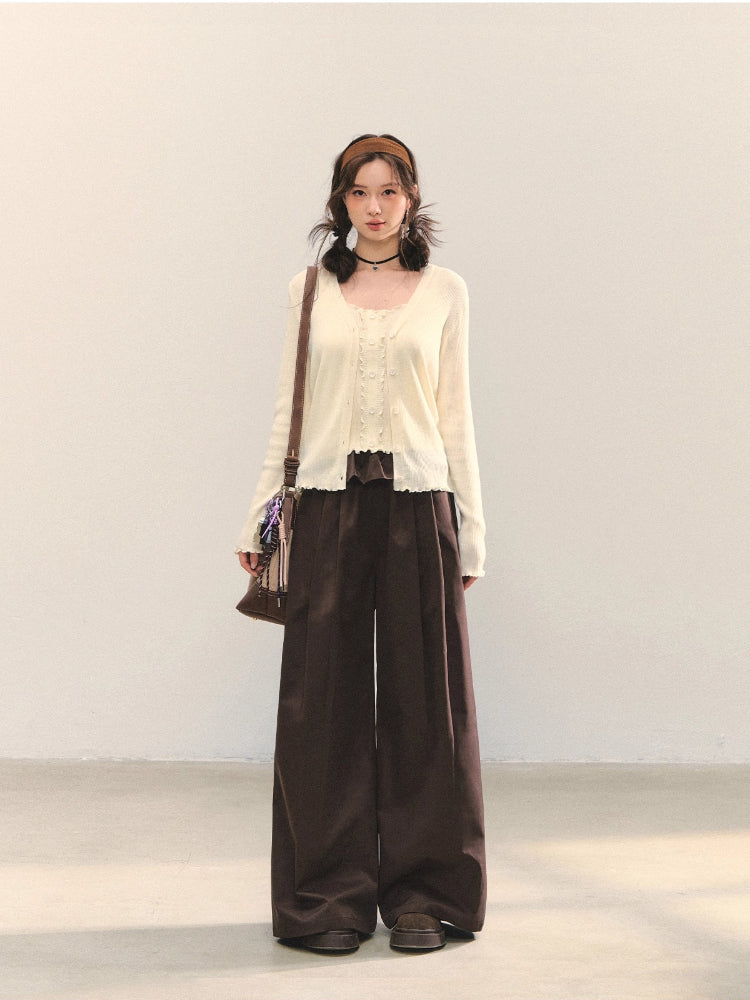 Ruffle Versatile Knitted Cardigans