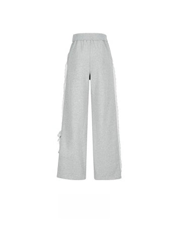 Lace Panel Relaxed Sweatpants Set