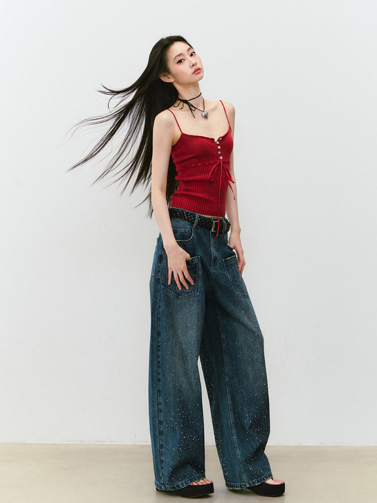 Button Lyocell Knit Tank Top - CHINASQUAD