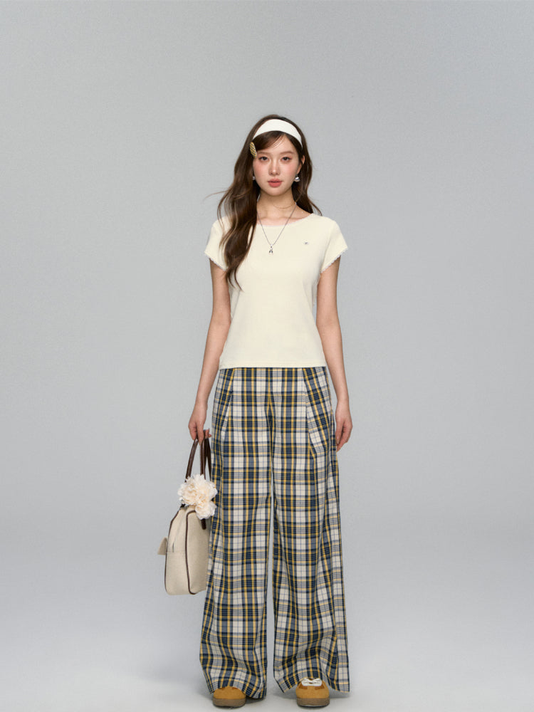 Shell Logo Lace Spliced Ruffled T-shirt - CHINASQUAD