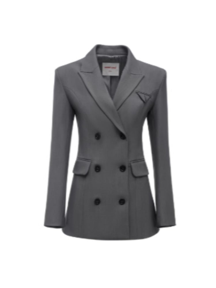 Black & Gray Blazer Dress - CHINASQUAD