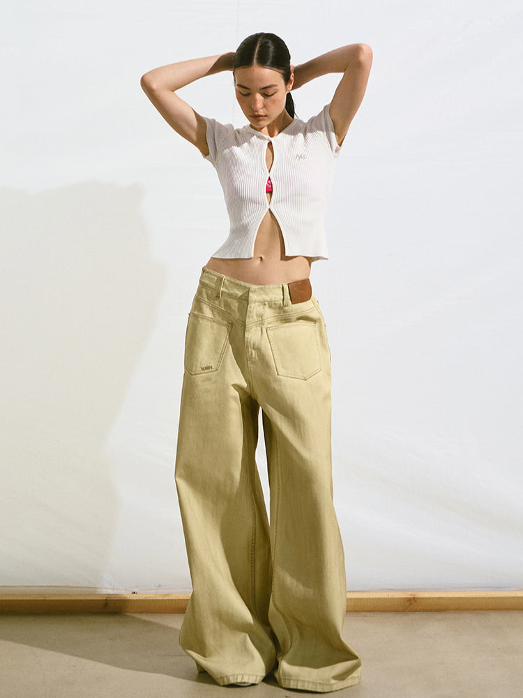 Vintage Washed Loose Casual Wide-Leg Pants - CHINASQUAD