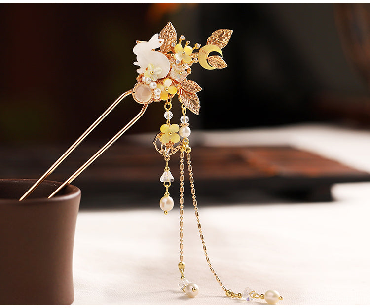 Handmade Osmanthus Dew Hanfu Hairpin - CHINASQUAD