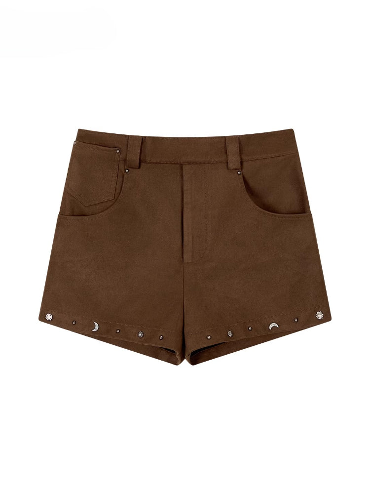 Irregular Rivet Versatile Shorts