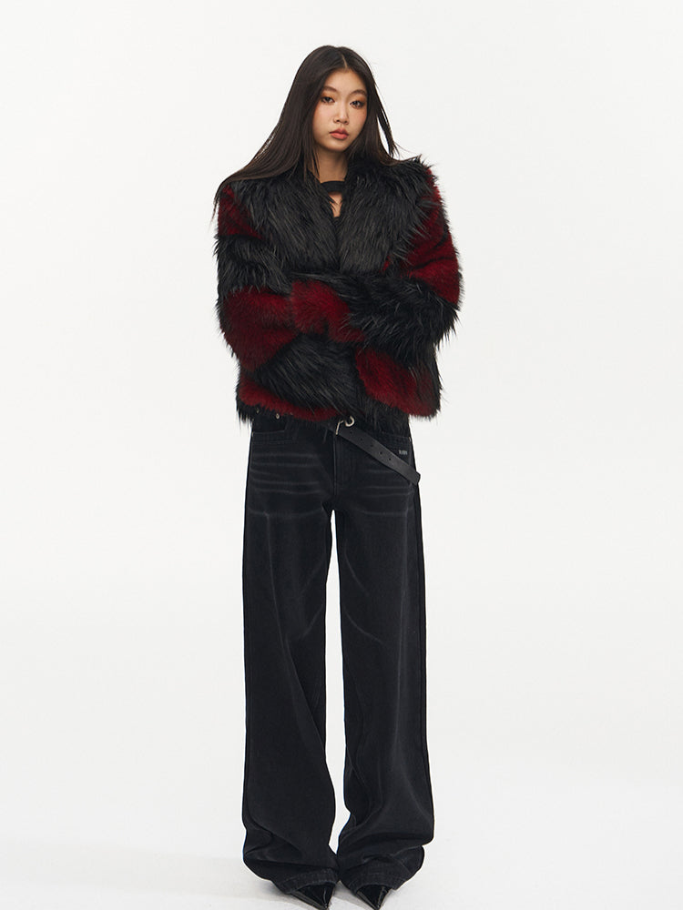 Loose Silhouette Large Lapel Patchwork Coat - CHINASQUAD