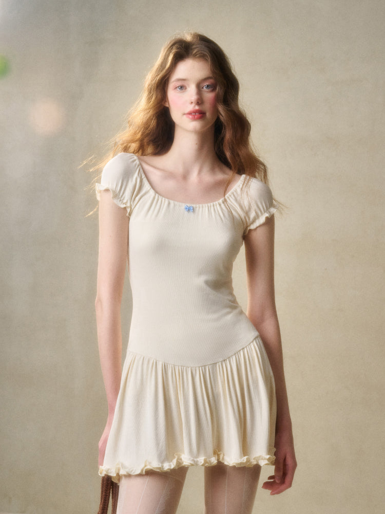 Black & White Cloud Knit Dress - CHINASQUAD