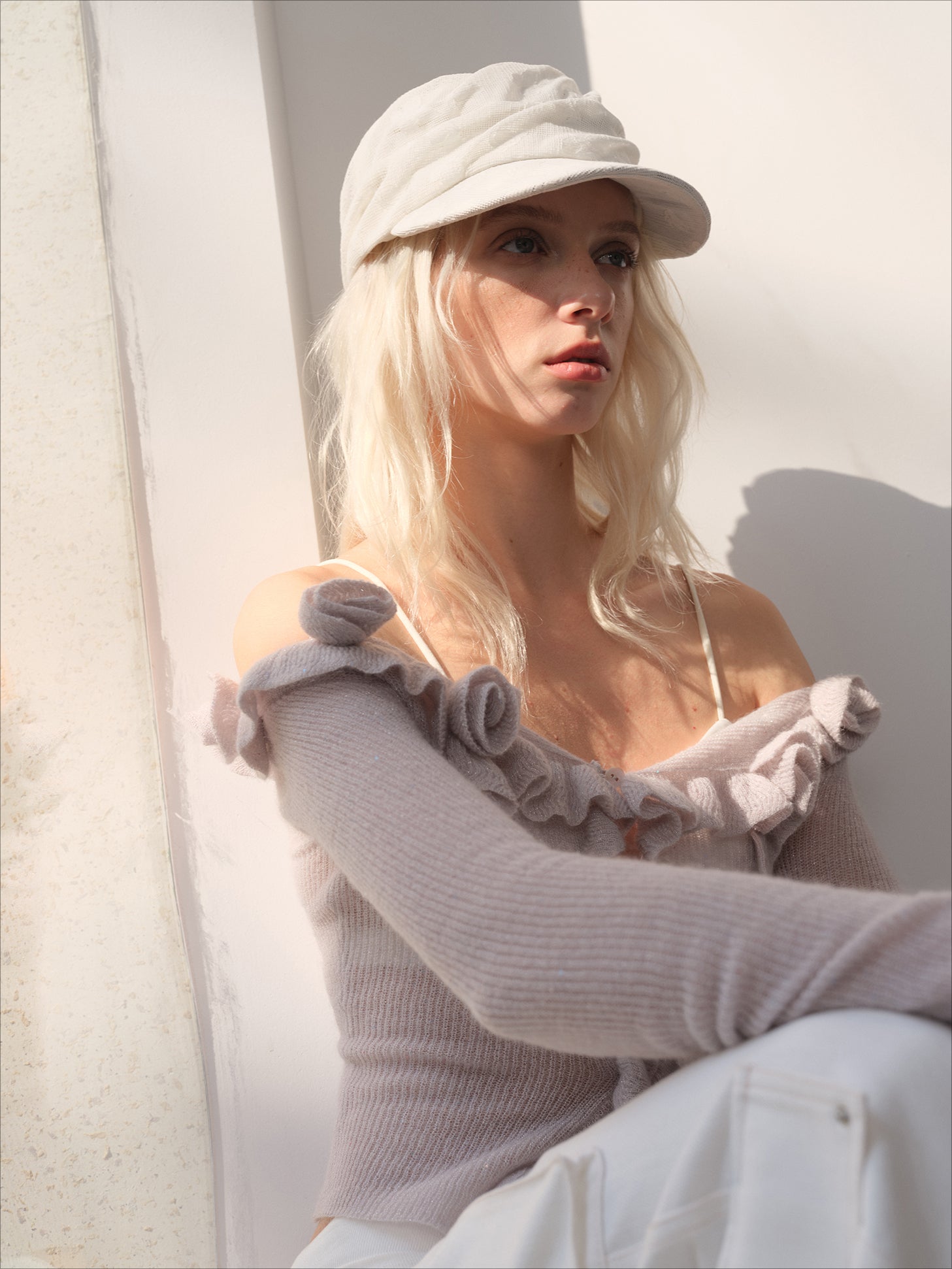 Brim Pleated Adjustable Beret Hat - CHINASQUAD