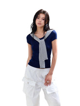 Sailor Collar Waist Tee - CHINASQUAD