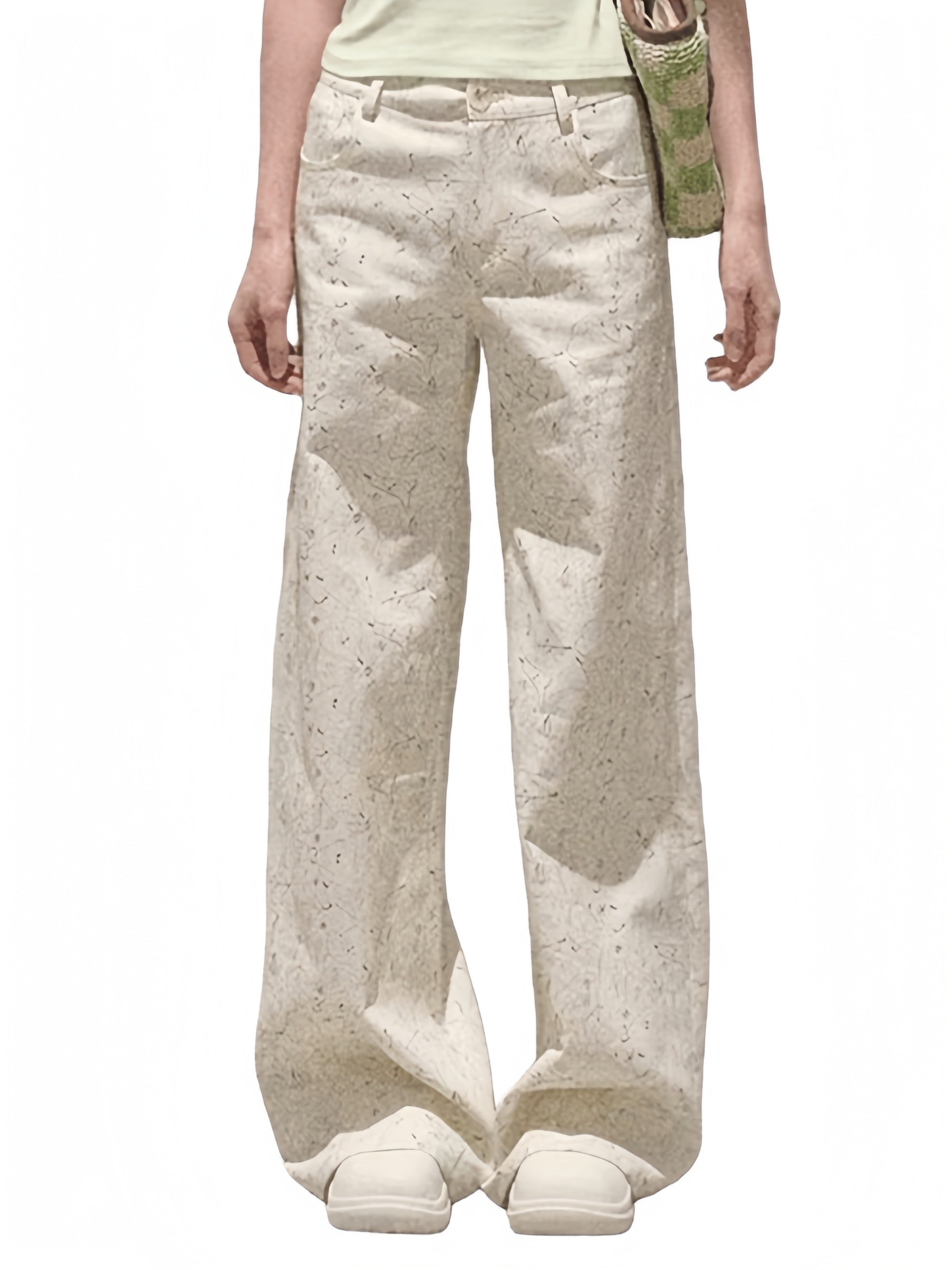 Pure Cotton Graphic Print Relaxed Pants