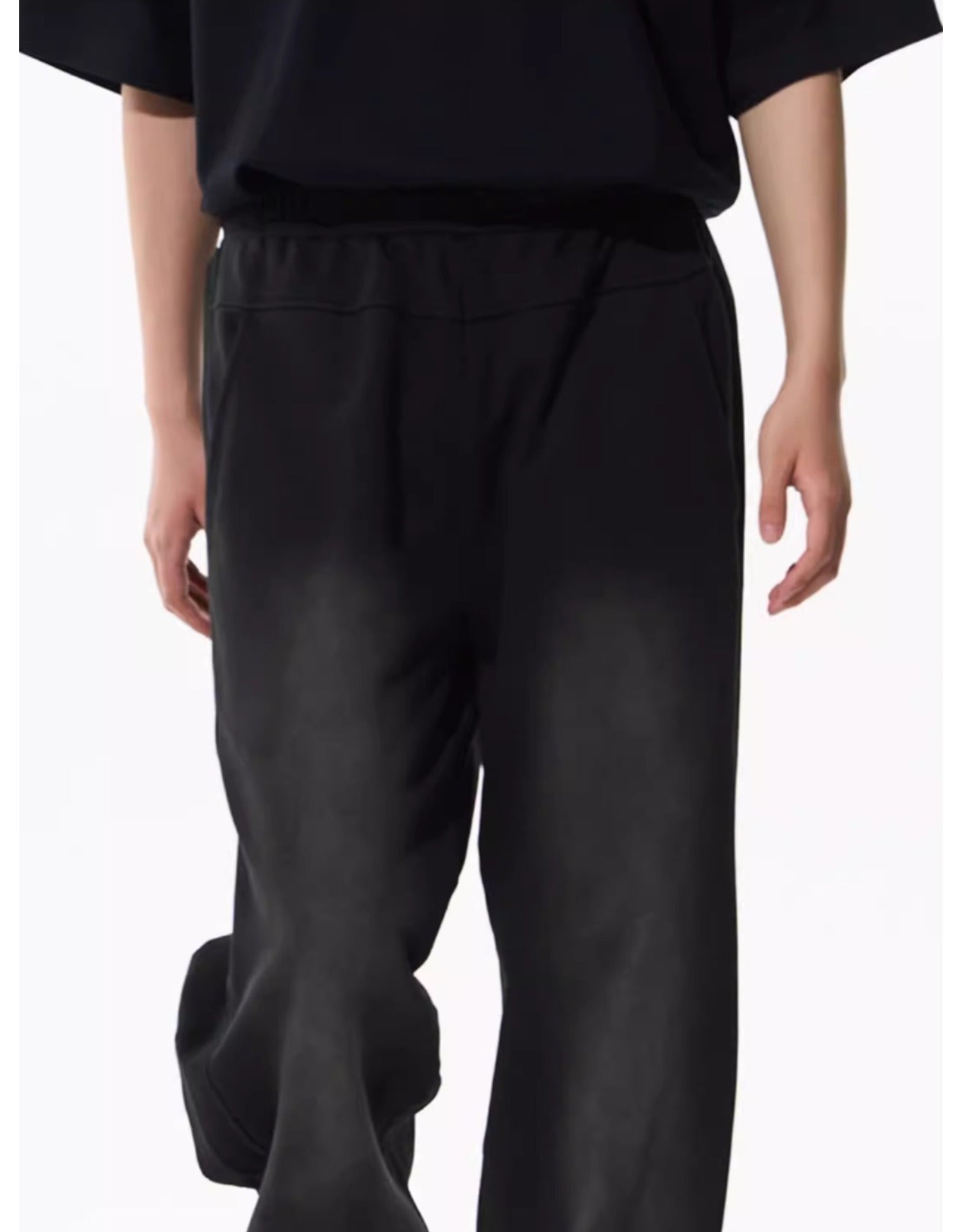 Washed Gradient Pure Cotton Relaxed Sweatpants - CHINASQUAD