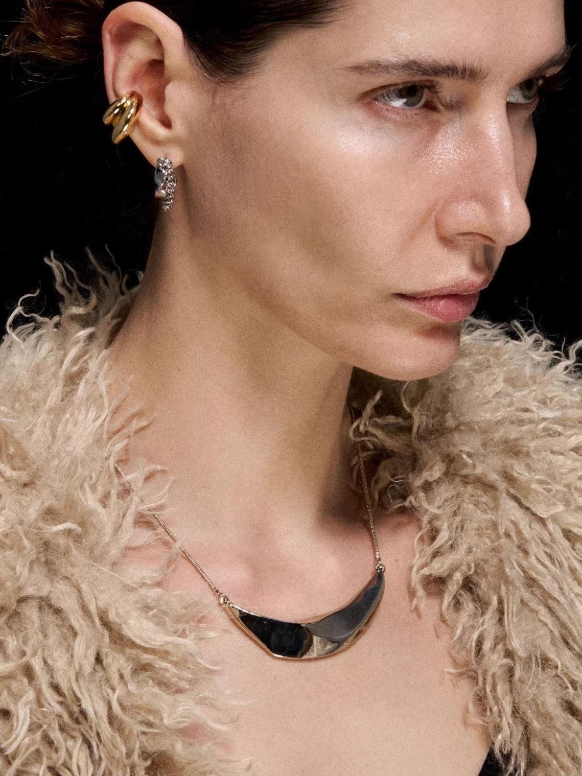 Faceted Geometric Pendant Necklace