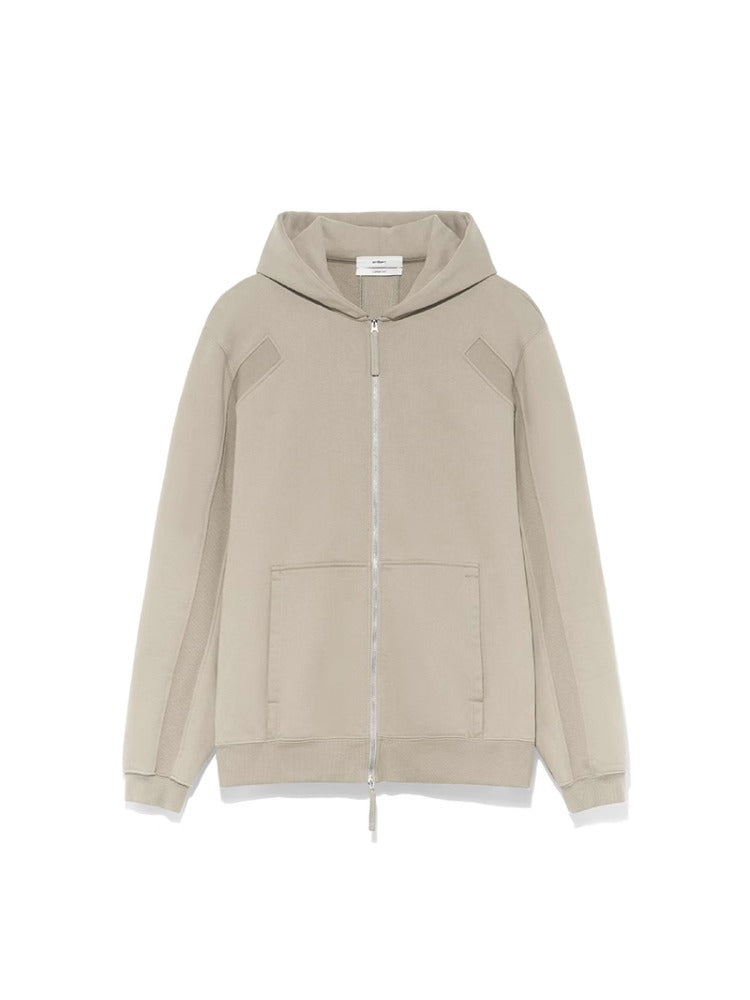 Deep Brown & Grey-Green Patchwork Sweatshirt - CHINASQUAD