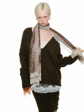 Suede V-neck Loose Sweater - CHINASQUAD