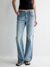 Irregular Pocket Wide-Leg Denim Pants - CHINASQUAD