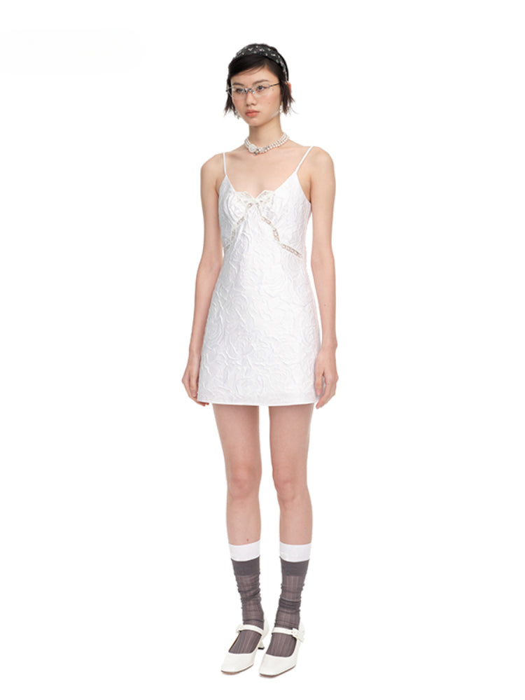 Hollow Bow Tie Strap Dress - CHINASQUAD