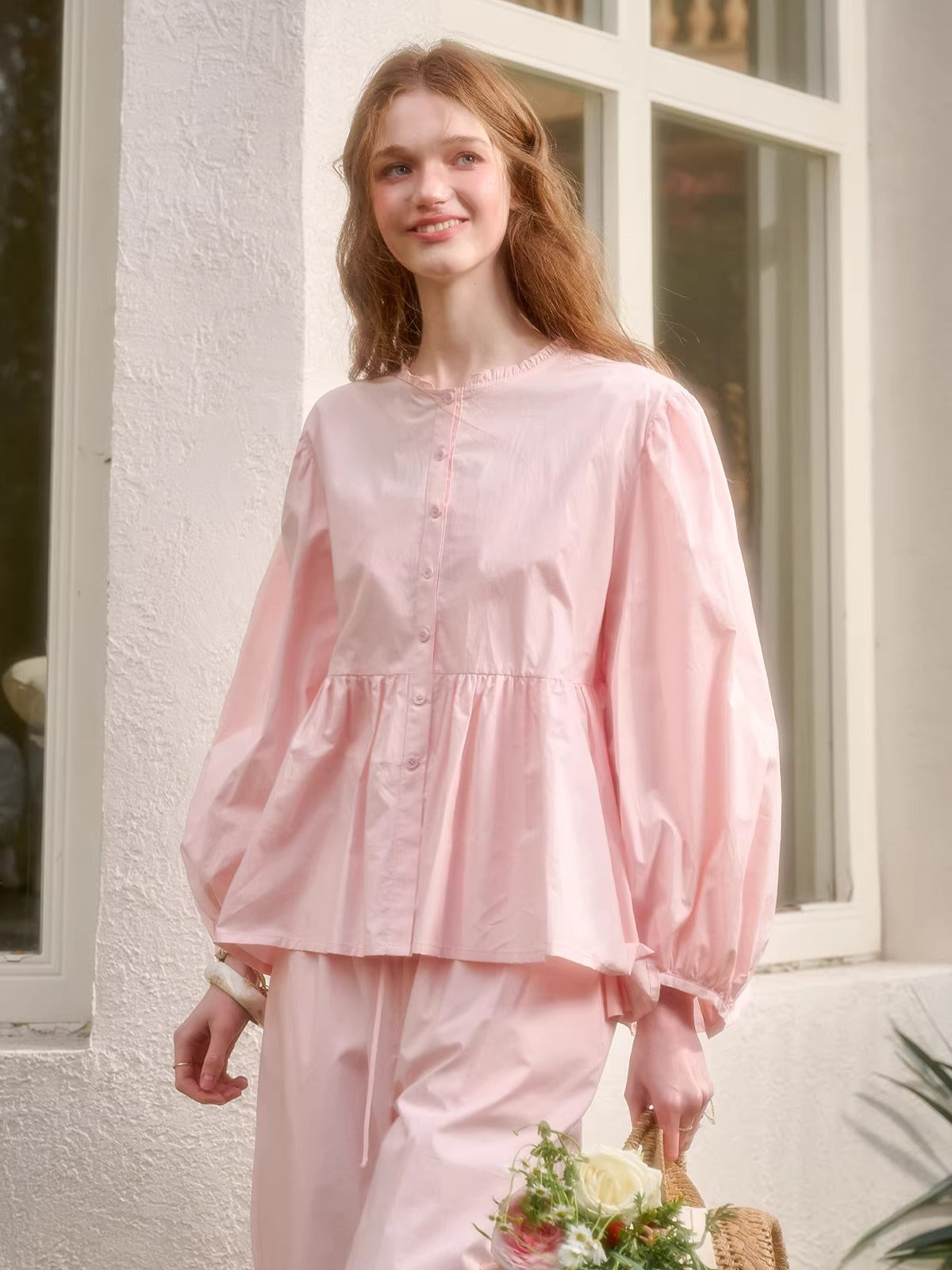 Embroidered Shirt Dress & Slip Dress Set