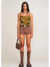 Compass Dancer Denim Flat Shorts Sand - CHINASQUAD