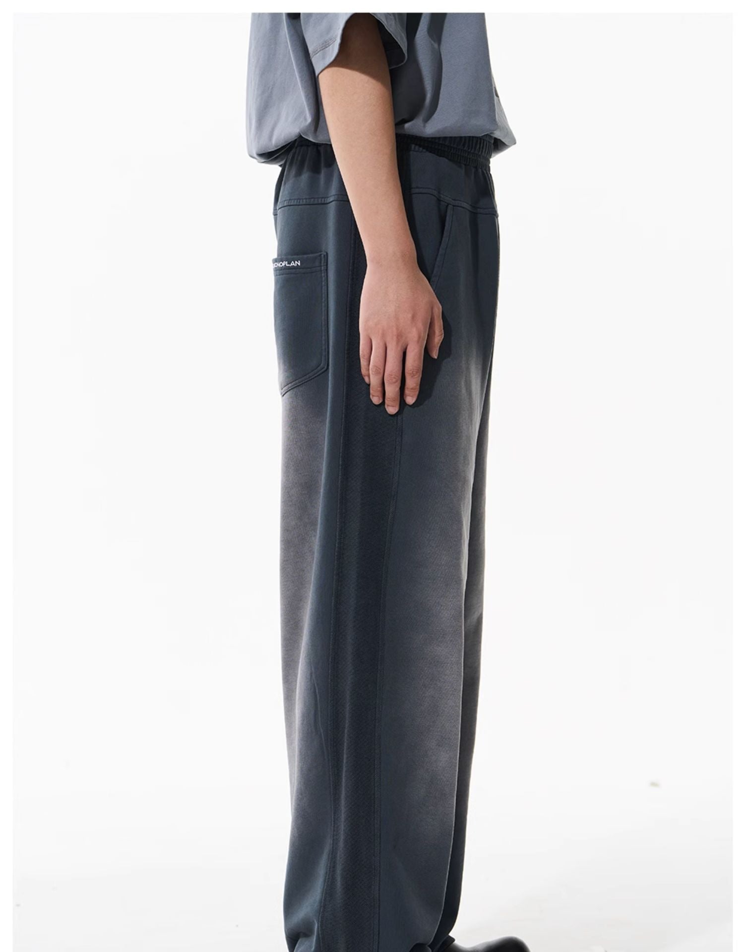Washed Gradient Pure Cotton Relaxed Sweatpants - CHINASQUAD