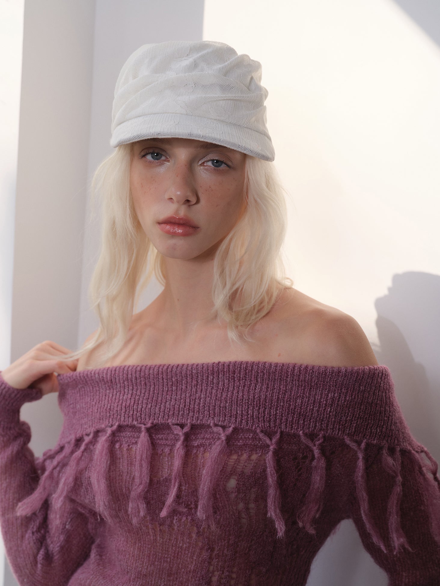 Brim Pleated Adjustable Beret Hat - CHINASQUAD