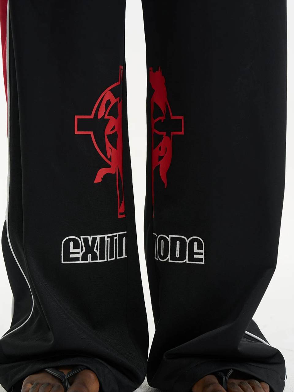 Sport Print Panel Track Pants