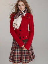 Detachable Plaid Multi-Use Woolen Scarf - CHINASQUAD