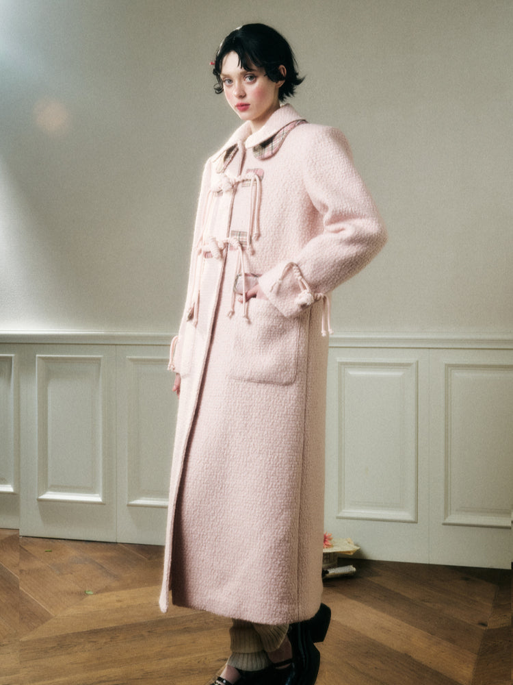 Plush Pink Wool Lamb Coat - CHINASQUAD