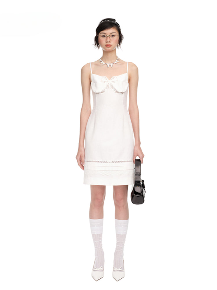 Bow Tie Double-Layer Bustier Dress - CHINASQUAD