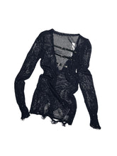 Reversible Hollow Sequin Knit Pullover - CHINASQUAD