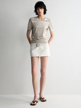 White Denim Straight Skirt - CHINASQUAD