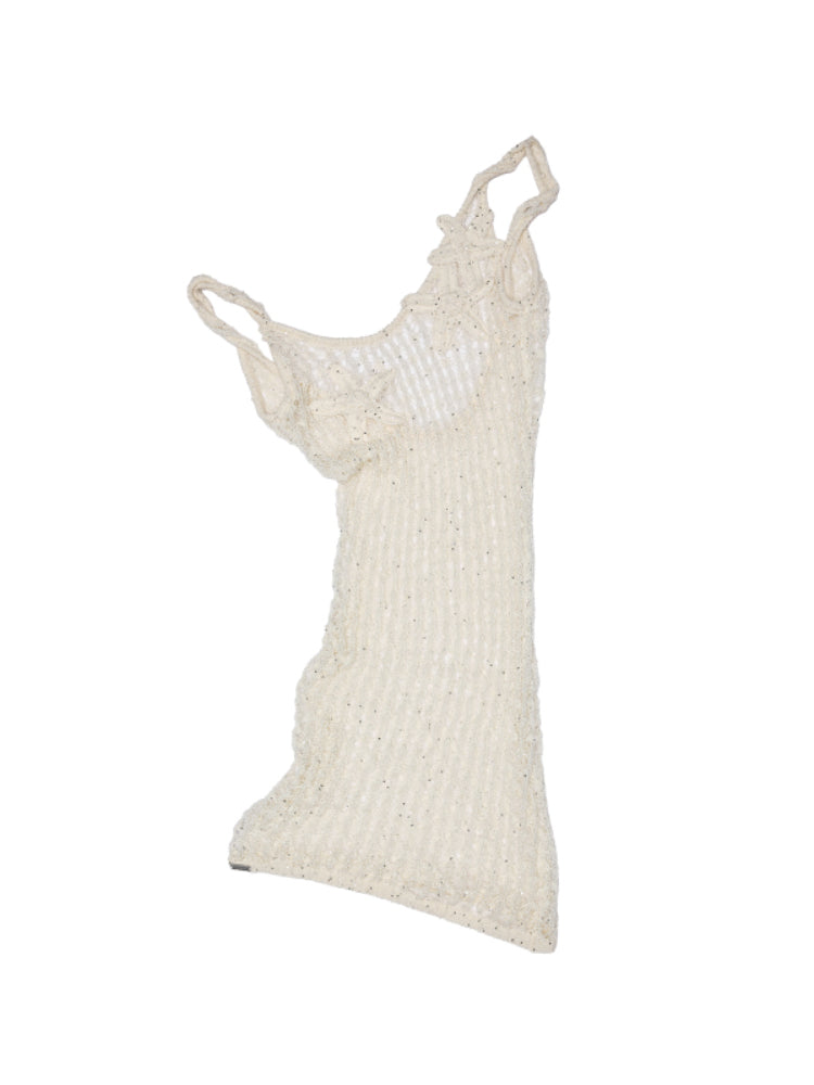 Hand-Crocheted Starfish Strappy Knotted Vest - CHINASQUAD