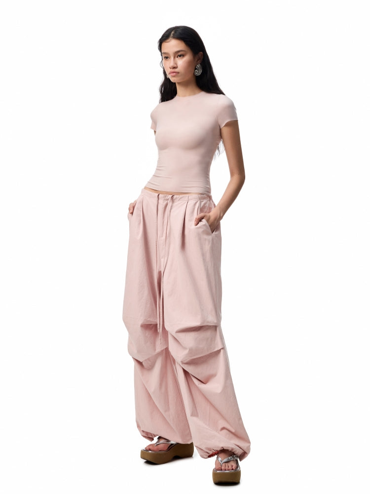 Basic Slim-Fit Solid-Color T-shirt - CHINASQUAD