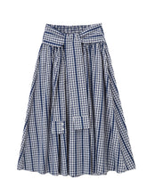 Plaid Mid-Length High-Waisted A-Line Skirt - CHINASQUAD