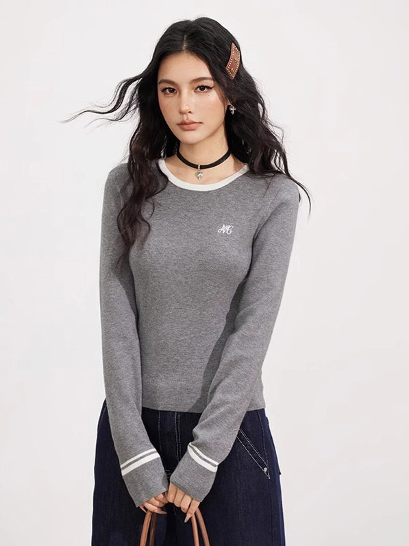 Knit Cape Two-Piece Blouse