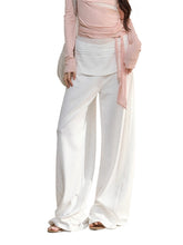 Folded Waist Relaxed Straight Pants - CHINASQUAD