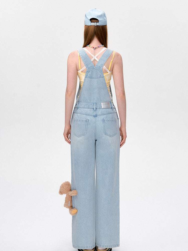 Vintage Loose Denim Overalls - CHINASQUAD