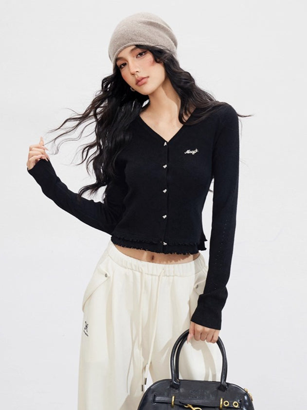 Lace Hollow Knit Cardigan