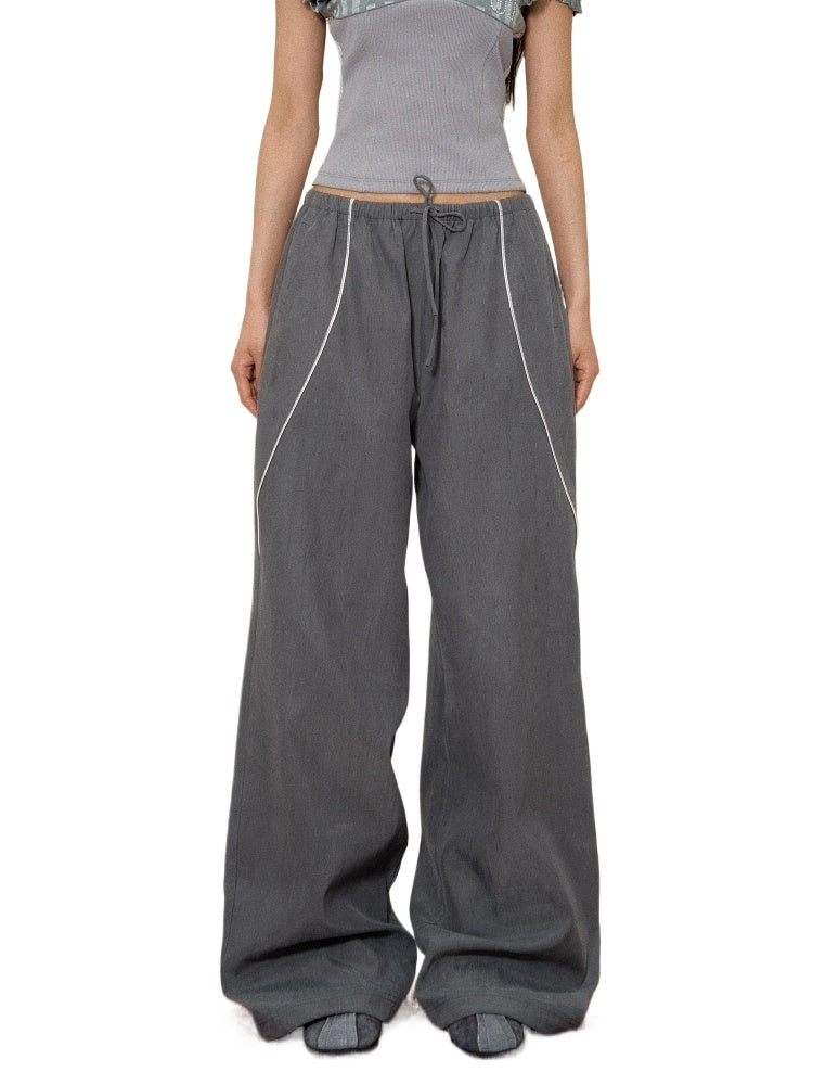 Striped Design Loose Wide-Legged Pants - CHINASQUAD