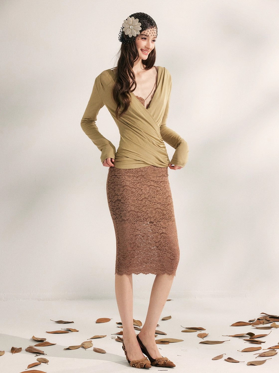 Floral Reverie Embroidered Lace Mermaid Dress