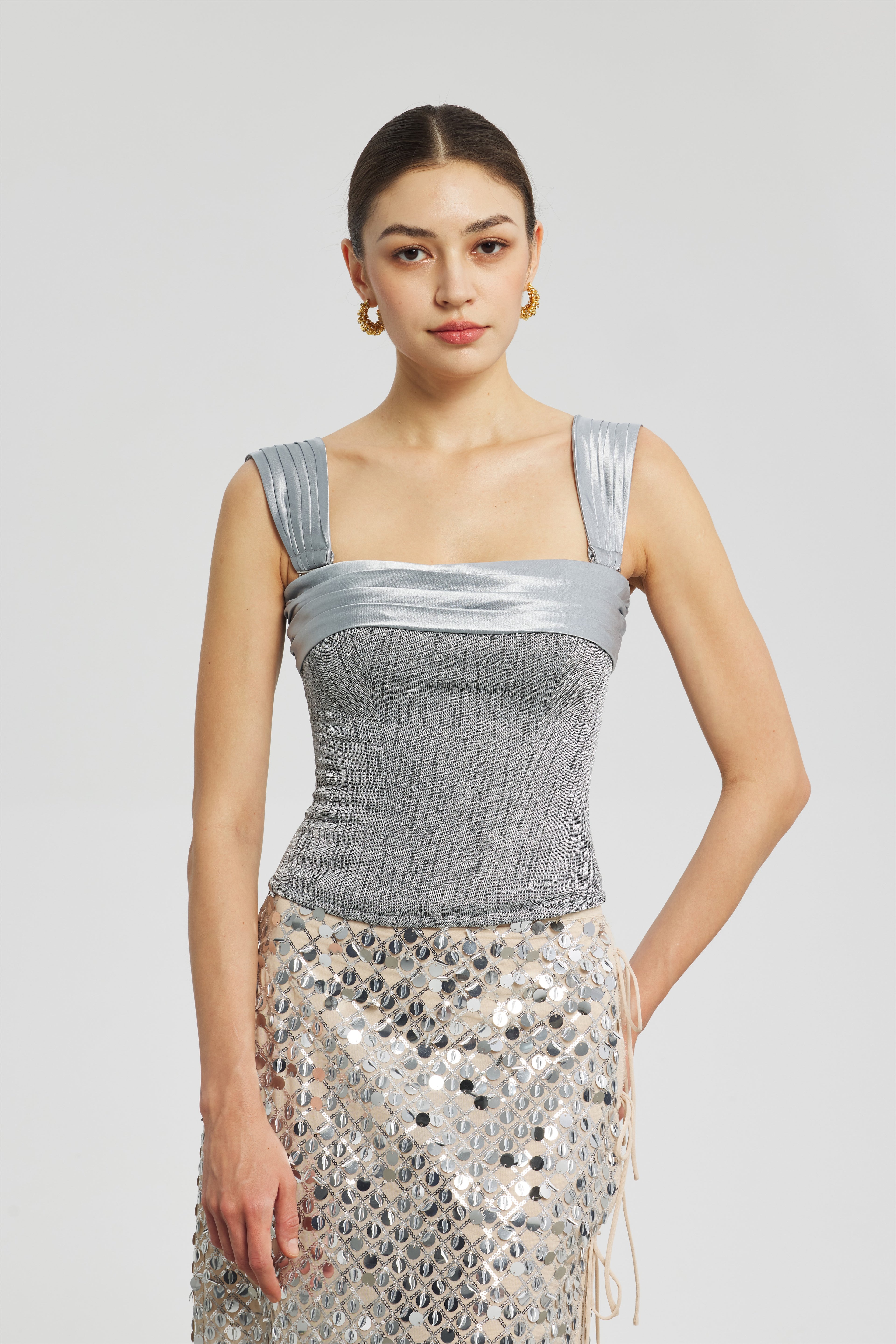 Galaxy Rhinestone Corset Top