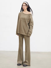 Studded Letter Off-Shoulder Sweatshirt - CHINASQUAD