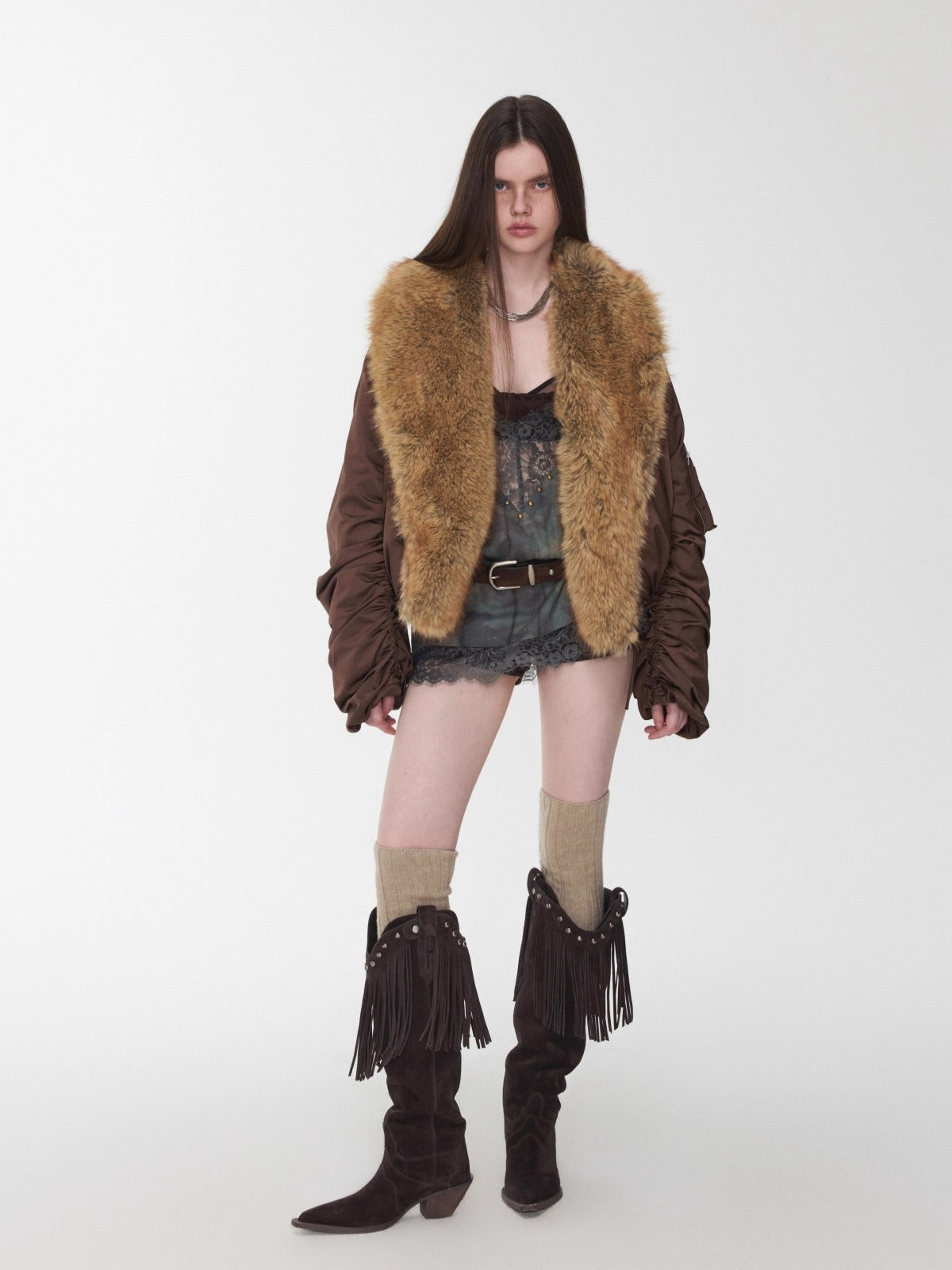 Aviator Faux Fur Jacket