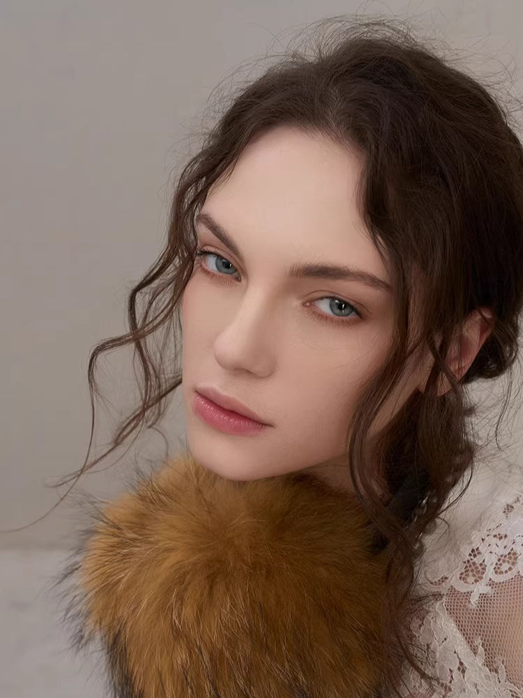 Raccoon Fur Metal-Logo Earmuffs