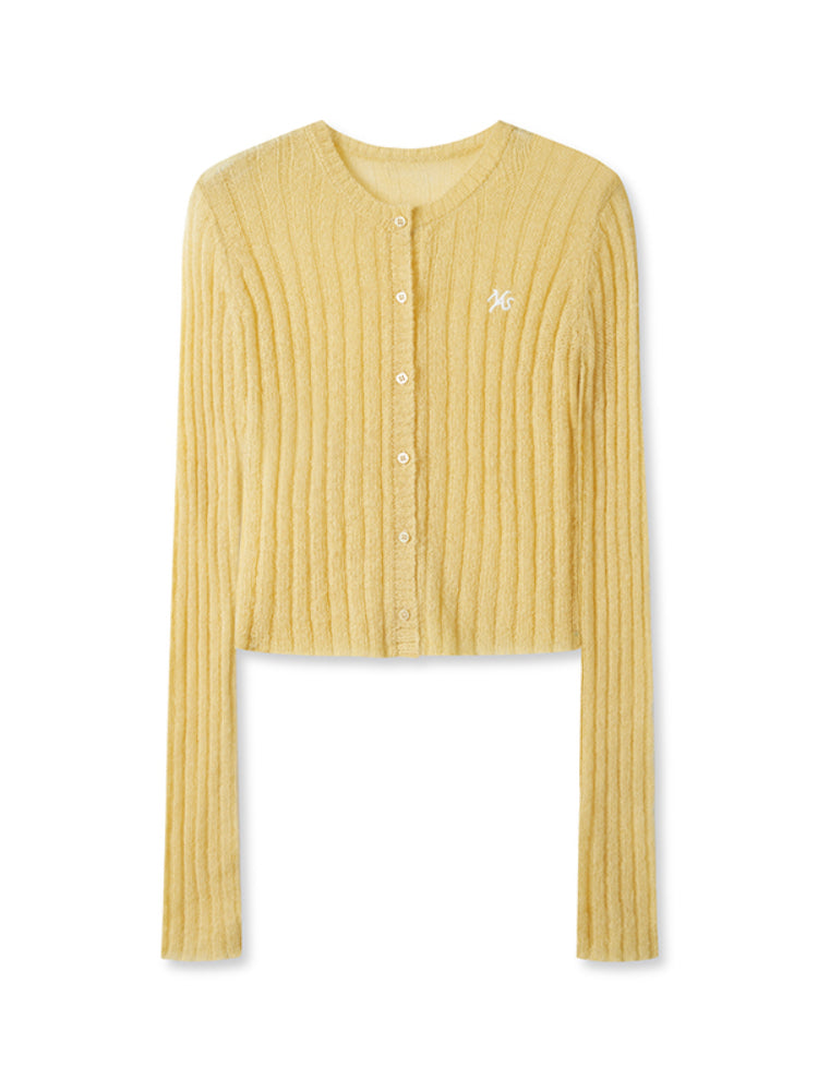 Alpaca Mohair Slim Fit Hollow-out Knit Blouse - CHINASQUAD