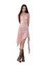 Beaded Mesh Bodycon Dress - CHINASQUAD