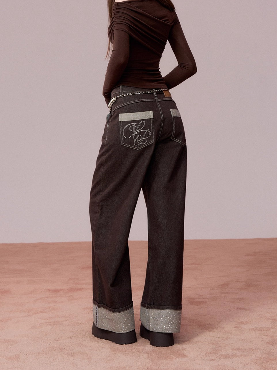 Vintage Straight-Leg Denim Pants