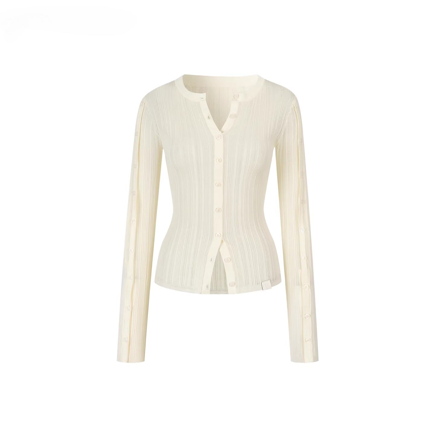 Button-Down Waist-Cinched Lyocell Knit Cardigan - CHINASQUAD