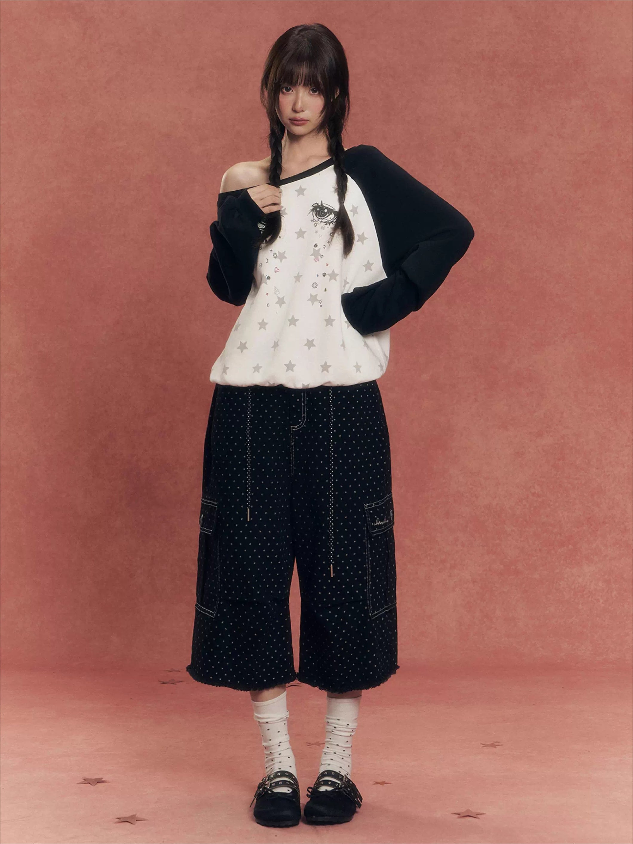 Vintage Washed Cropped Denim Pants